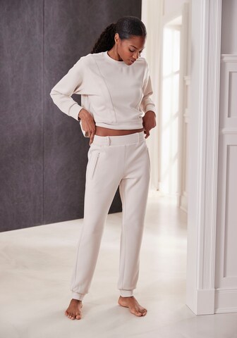 French Connection LM Tapered Pyjamabroek in Beige