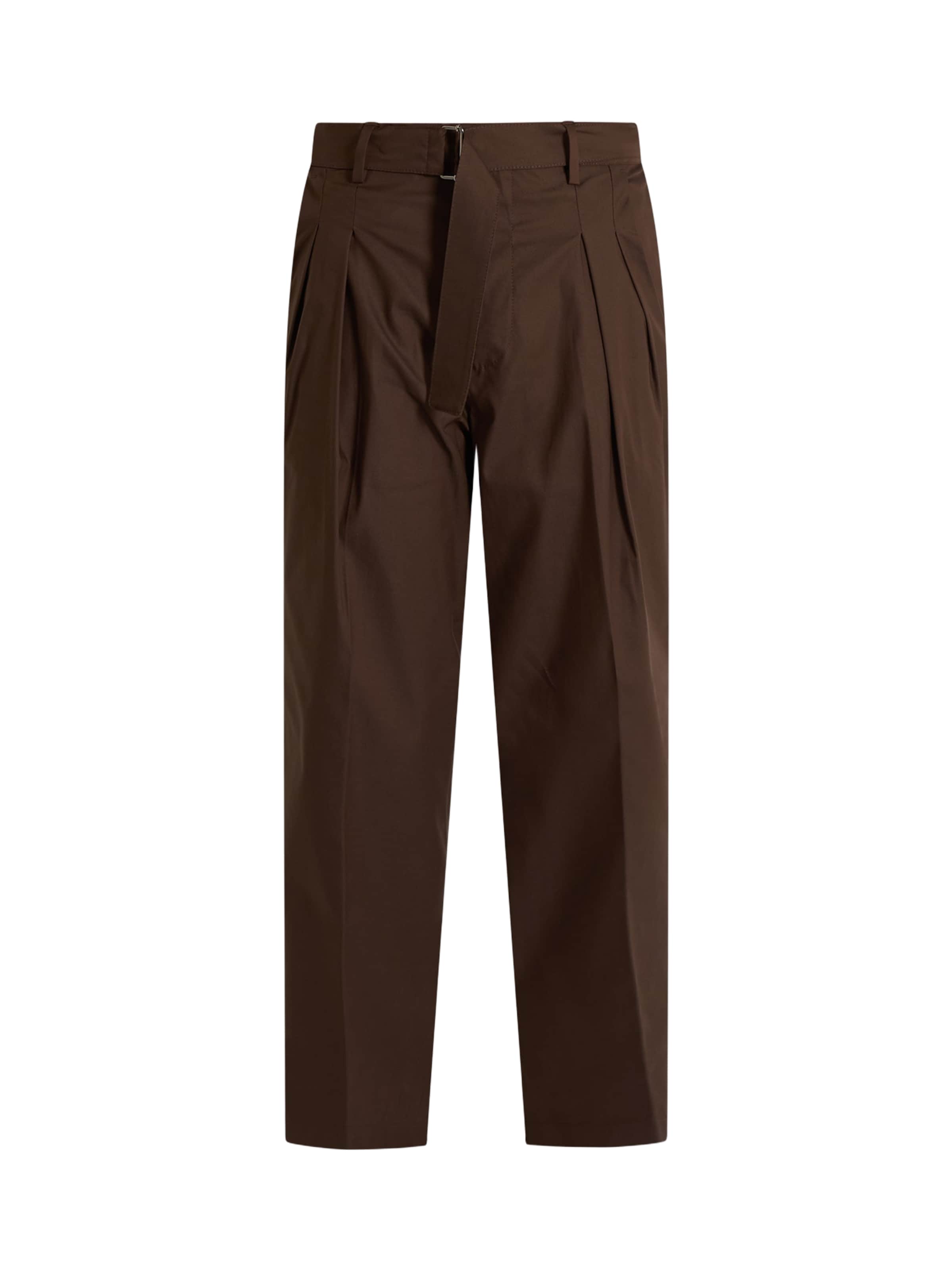 Regular Pantalon à pince Yes London en marron : devant