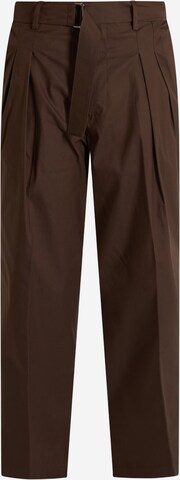 Pantalon à pince Yes London en marron : devant