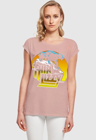 T-shirt 'Thin Lizzy - TL Panther' Merchcode en beige : devant