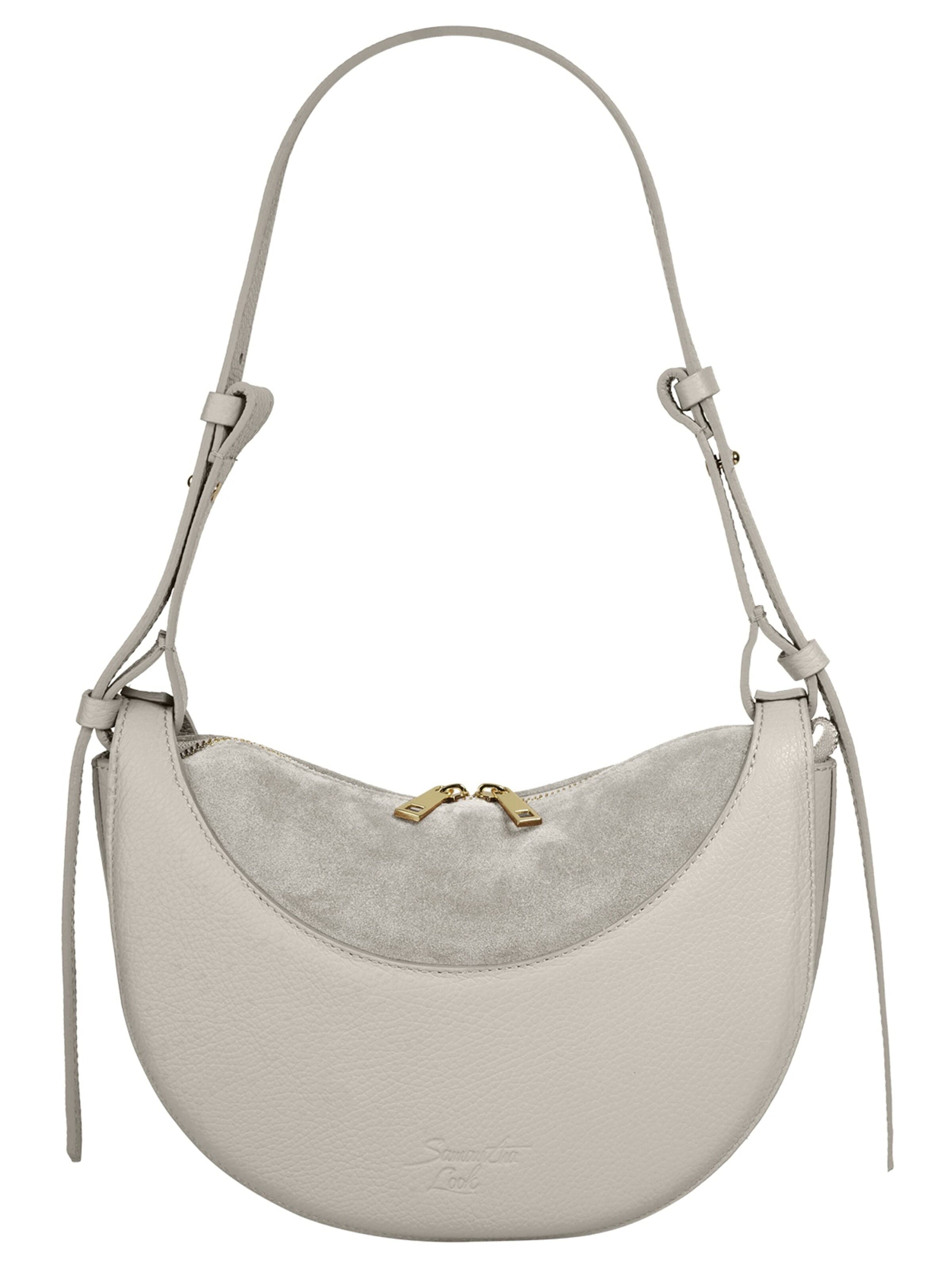Samantha Look Crossbody Bag in Grey: front