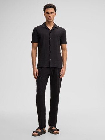 STRELLSON Regular Bandplooibroek 'Lui' in Zwart