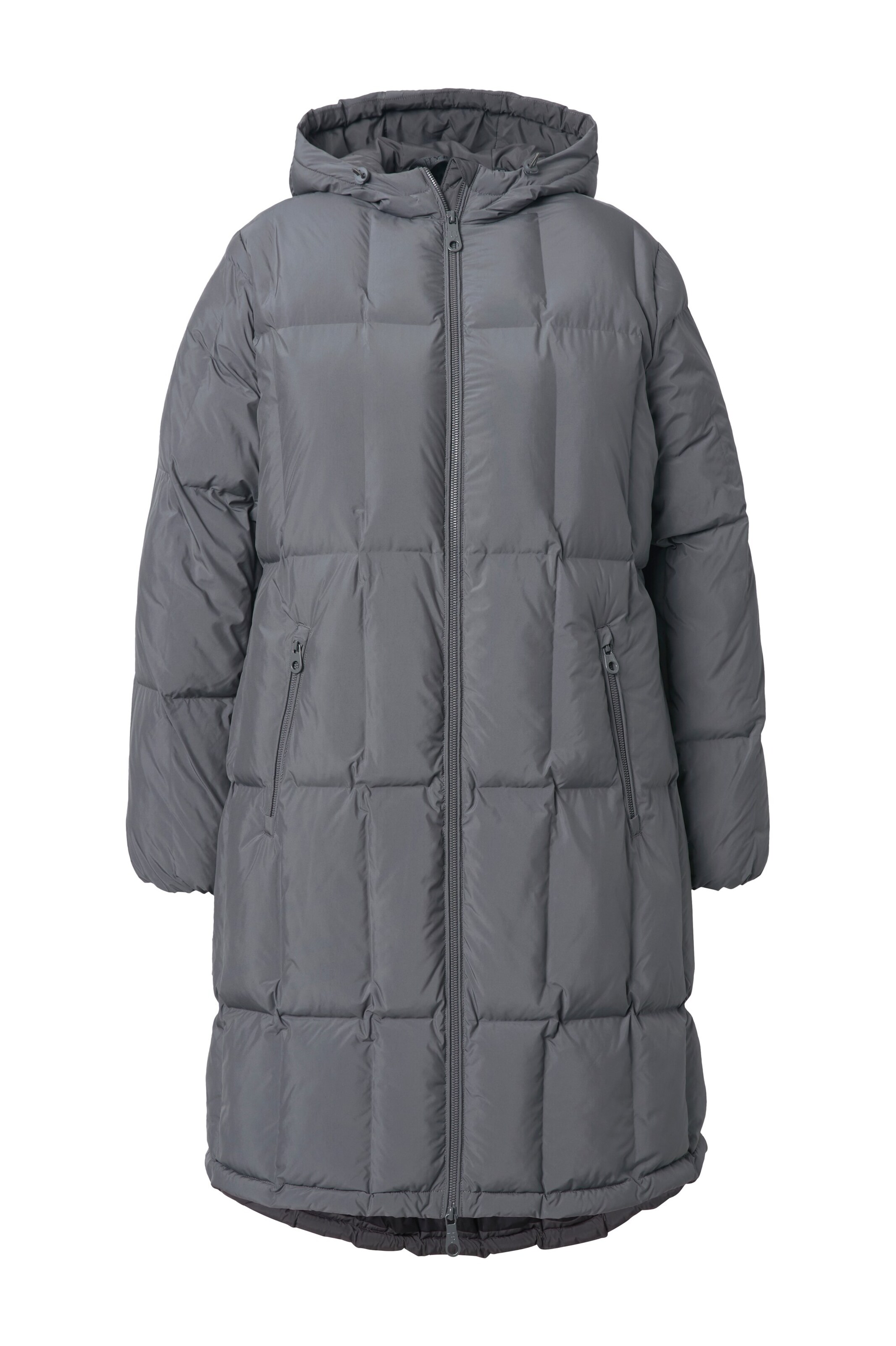 Manteau d’hiver Ulla Popken en gris : devant