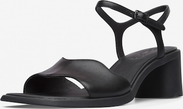 CAMPER Strap Sandals in Black: front