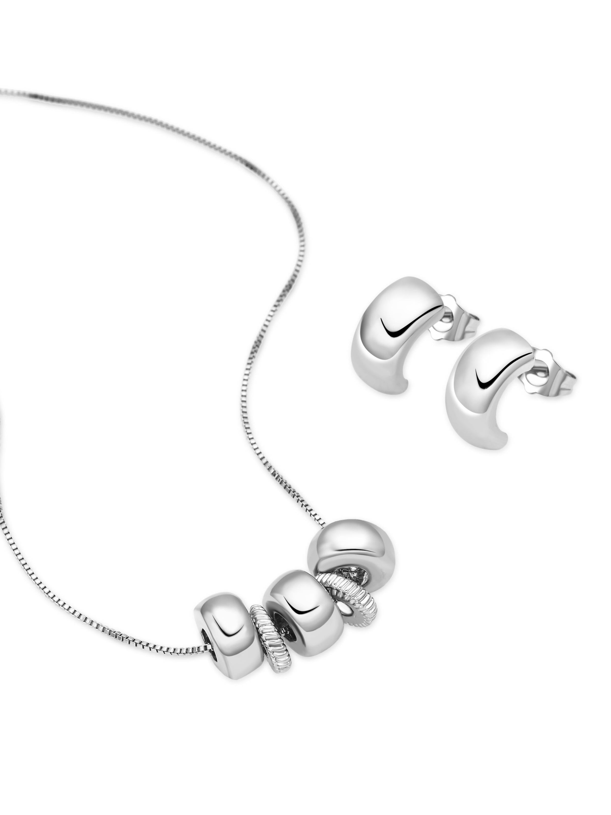 Luxenter - Conjunto de joyería 'Altrio' en plata: frente