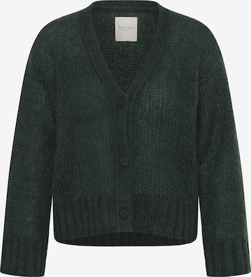 Part Two Knit cardigan in Green: front