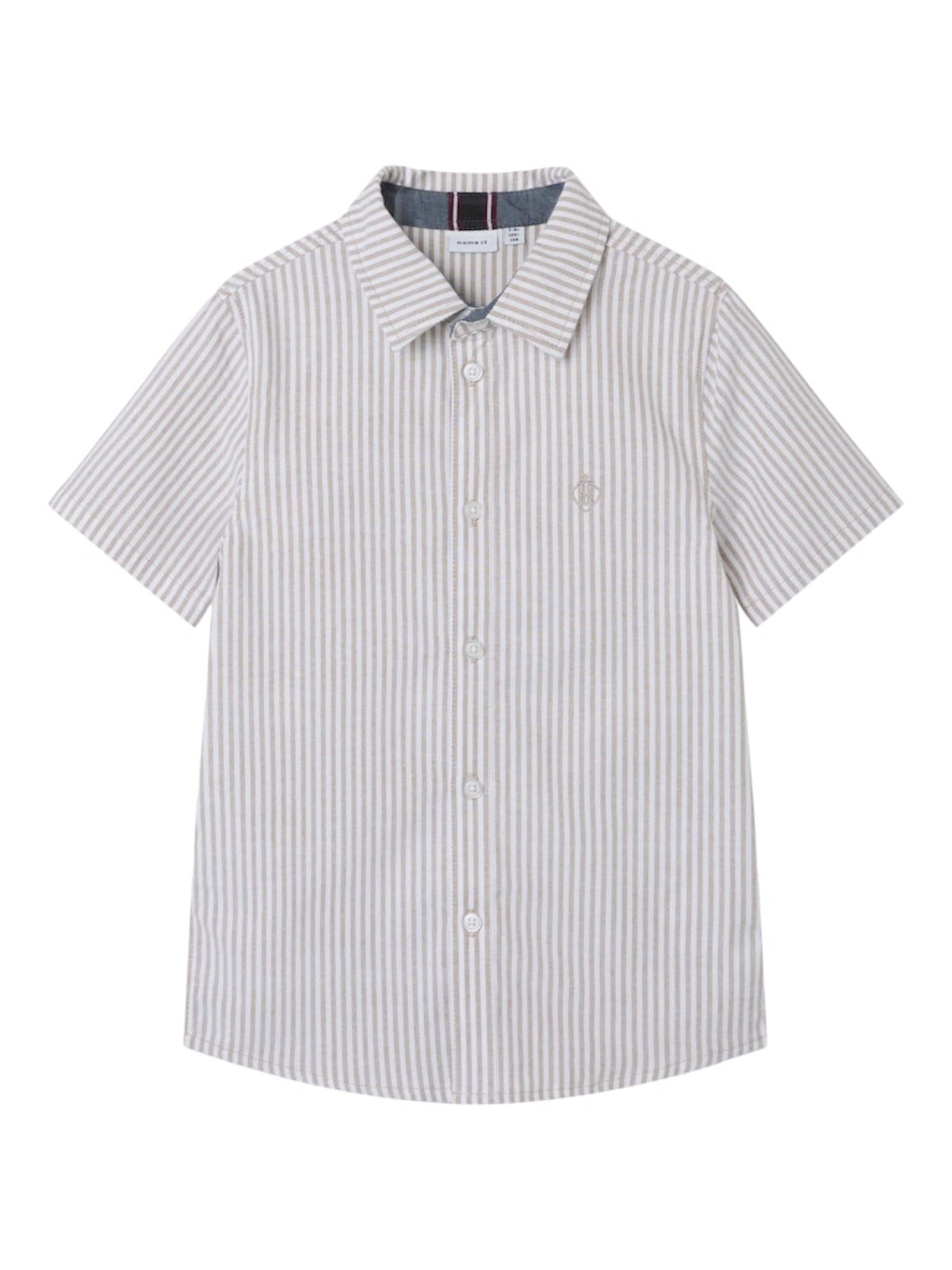 NAME IT Πουκάμισο 'NEWSA' σε μπεζ: μπροστά