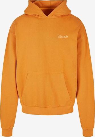 Merchcode Sweatshirt 'It Beats Loud' in Orange: predná strana