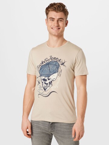 JACK & JONES - Camiseta 'Dome' en beige: frente