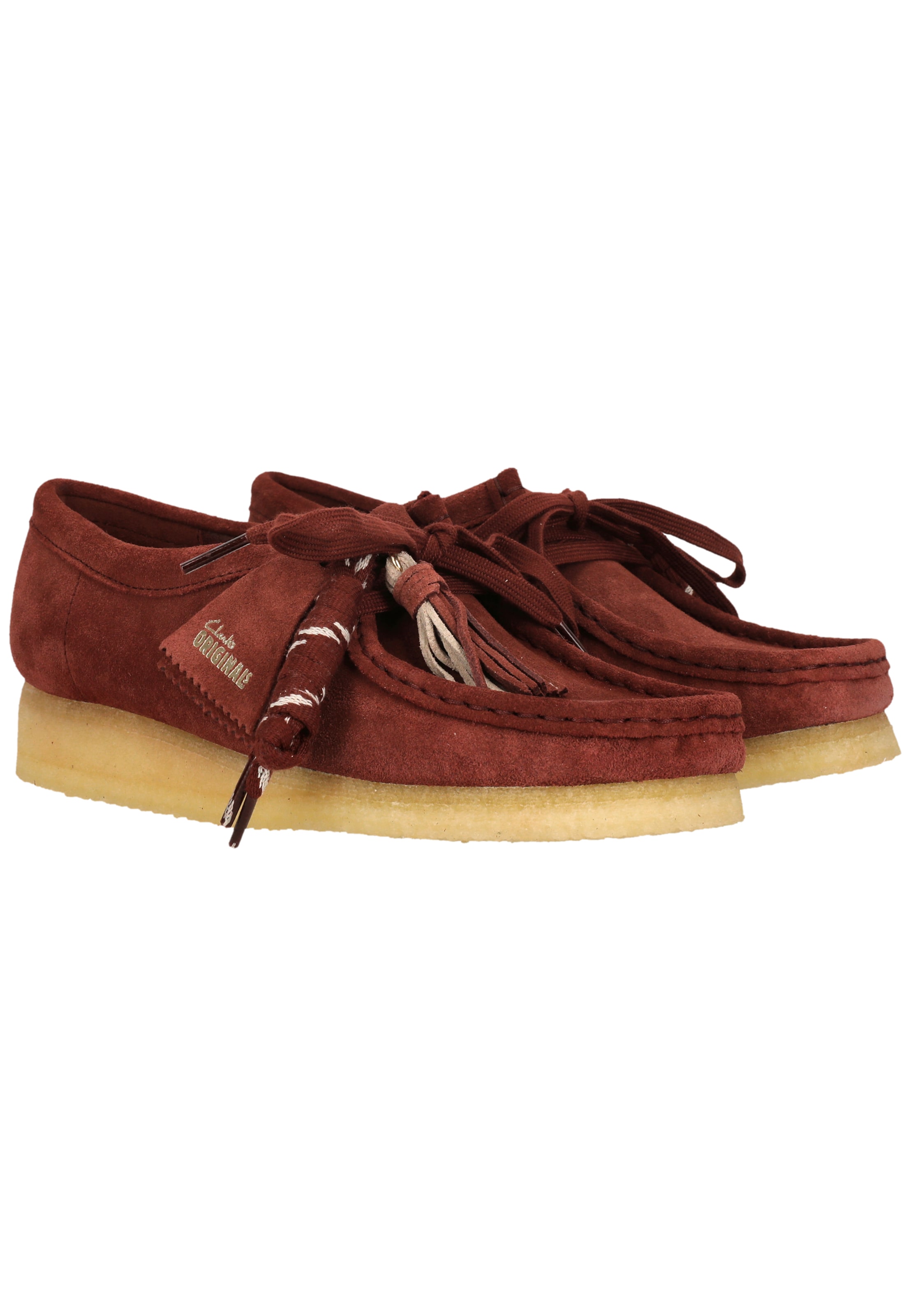 CLARKS Veterschoen 'Wallabee' in Rood