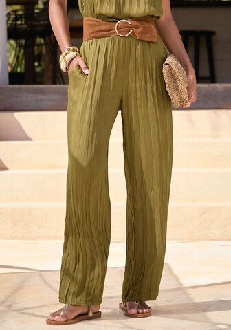 LASCANA Loose fit Pants in Green: front