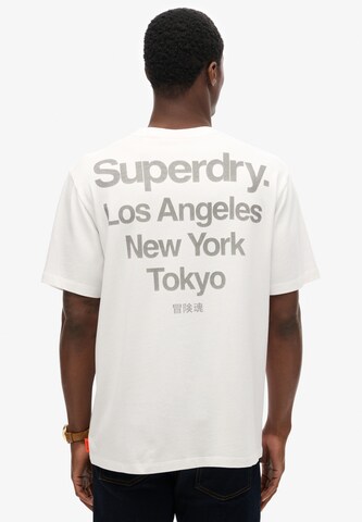 T-Shirt Superdry en blanc : devant