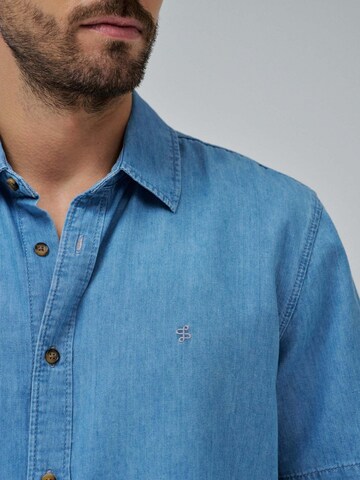 Salsa Jeans Regular fit Overhemd 'Birmingham' in Blauw