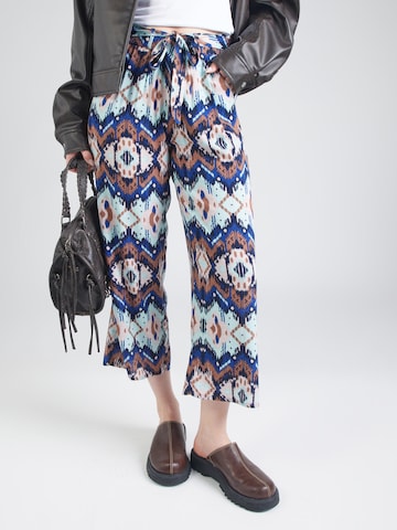 Hailys Wide leg Pleat-Front Pants 'Ci44ra' in Blue: front