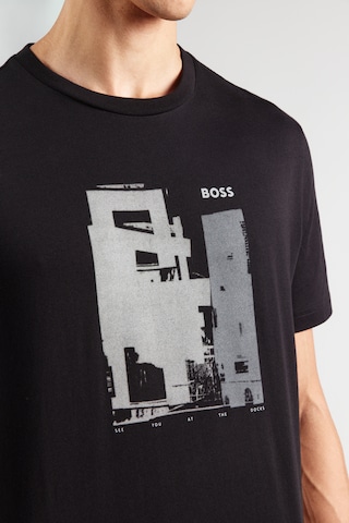 BOSS T-Shirt 'Te_Imprint' in Schwarz