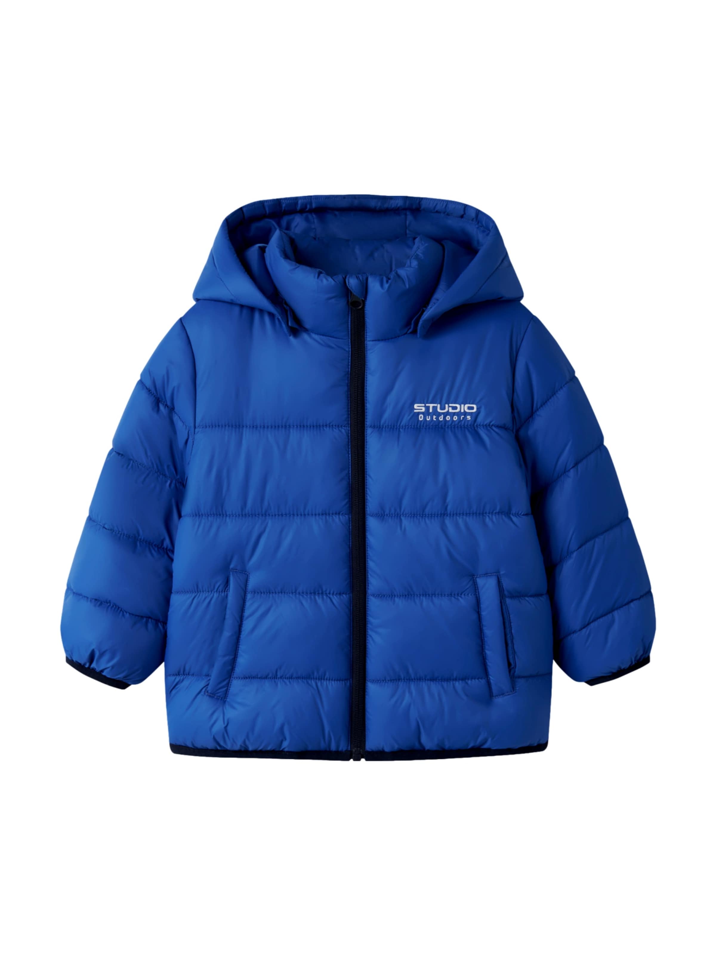 NAME IT Winterjas 'Marble' in Blauw: voorkant