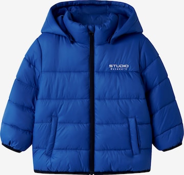 NAME IT Winterjas 'Marble' in Blauw: voorkant