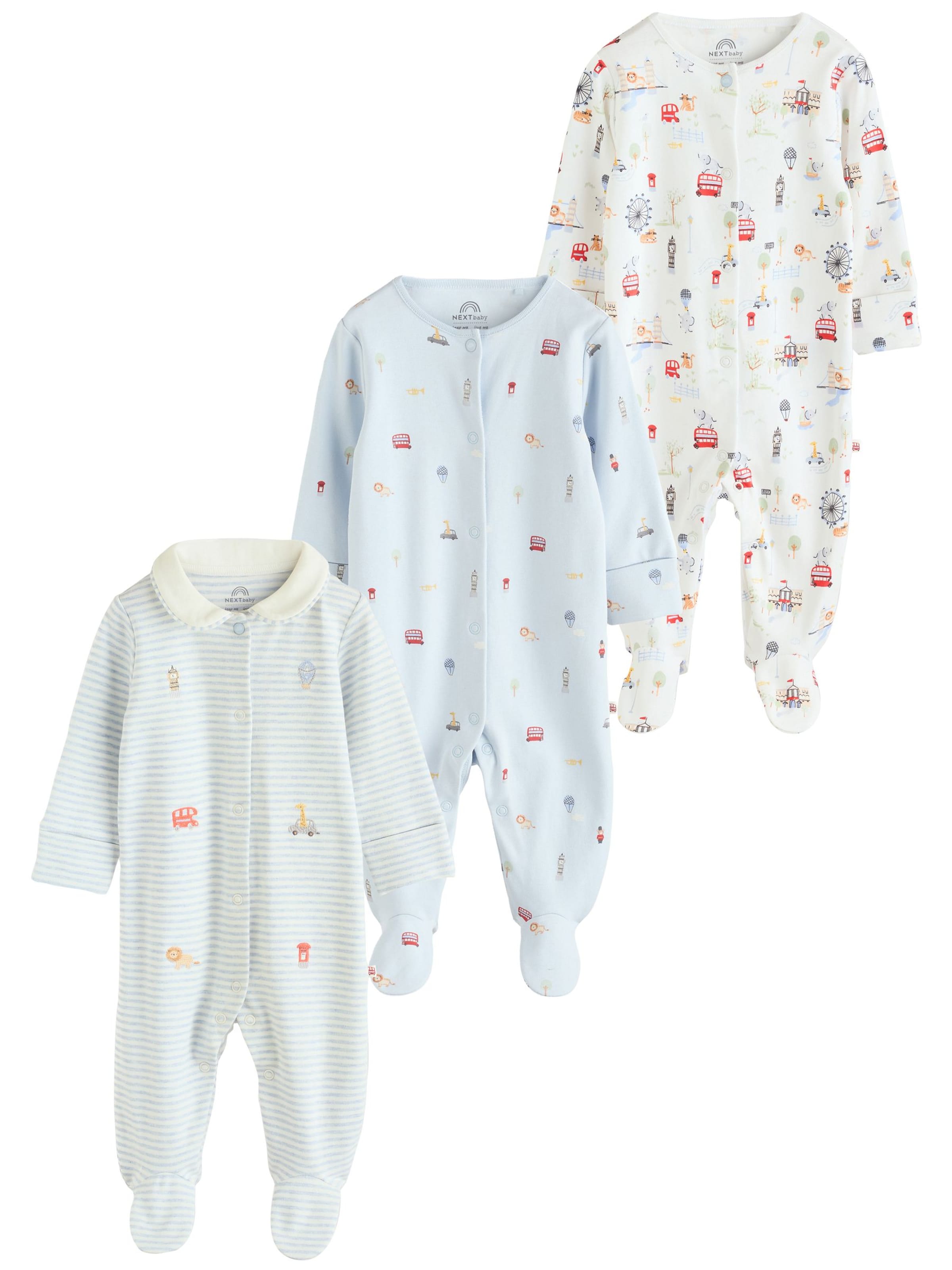 Next - Pijama em azul: frente