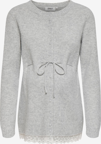 Cardigan 'OLMCHER' Only Maternity en gris : devant