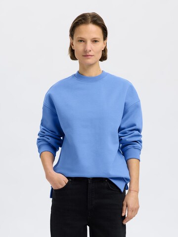 SELECTED Sweatshirt in Blauw: voorkant