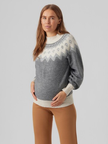 Vero Moda Maternity - Pullover 'SIMONE' em cinzento: frente