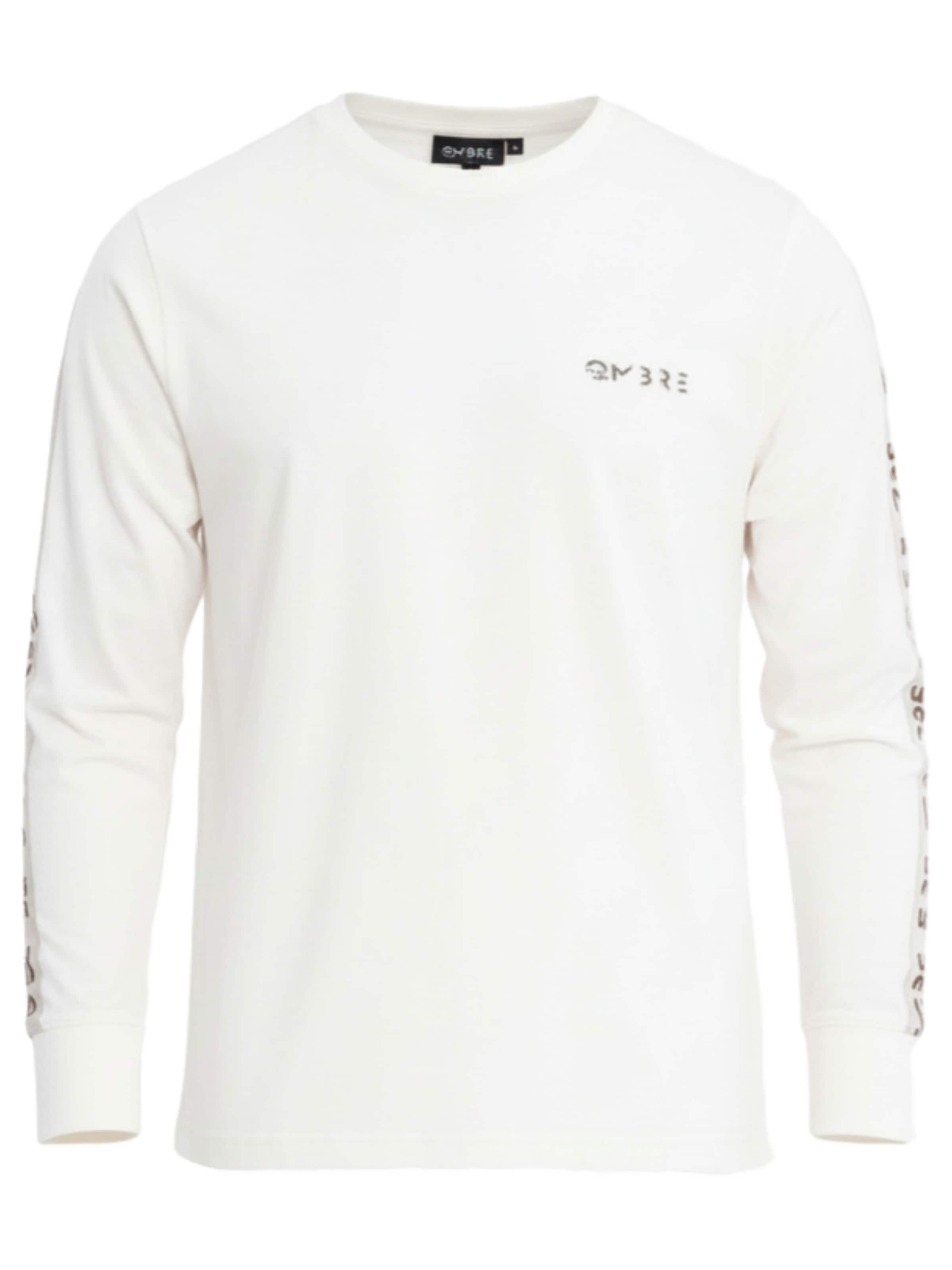 Ombre Shirt in Wit: voorkant