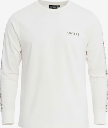 Ombre Shirt in Weiß: Vorderseite