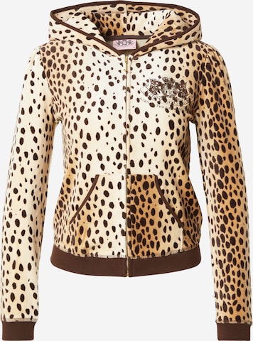 Juicy CoutureGornji dio trenirke 'HERITAGE ROBYN' - smeđa boja: prednji dio