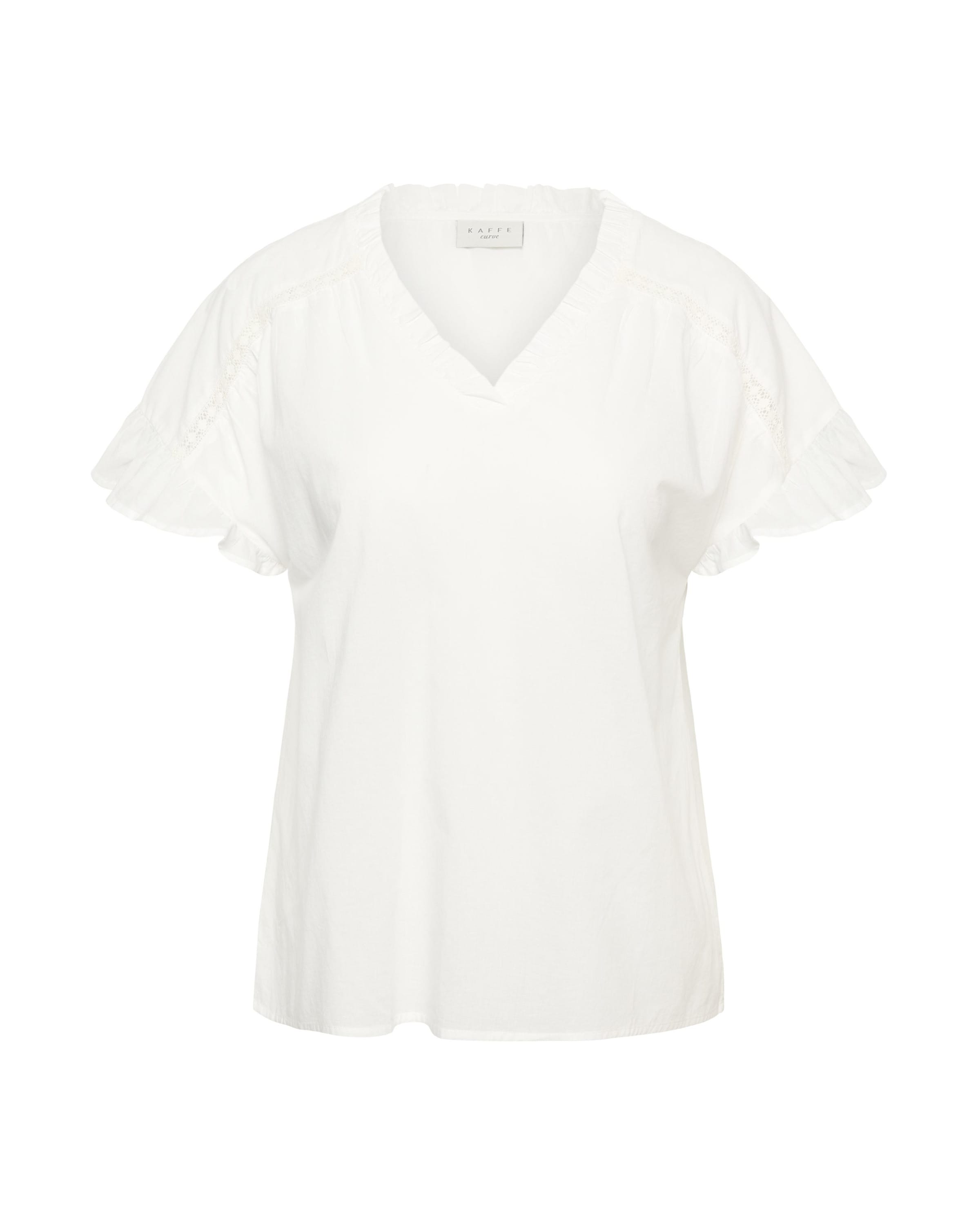 KAFFE CURVE Bluse 'KCValeria' i hvid: forside