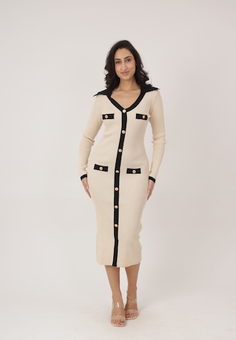 Robes en maille Elara en beige