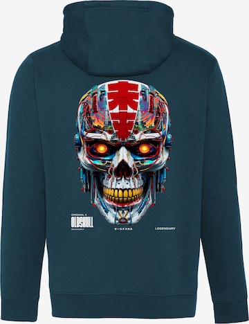 Oldskull Sweatshirt 'Xtreme Vivid Skull' in Grün: Vorderseite