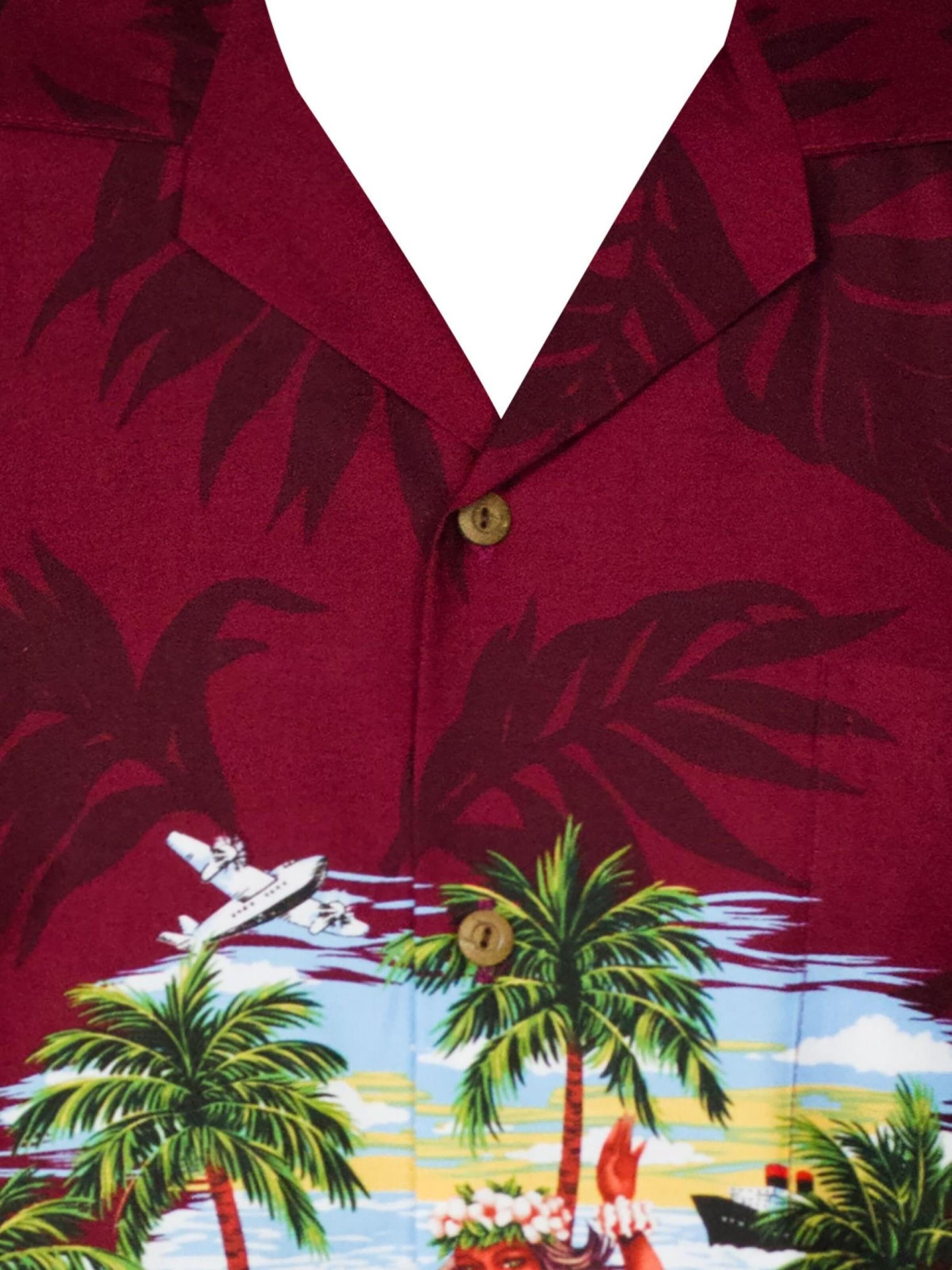 KY's Regular fit Button Up Shirt 'Hula' in Red