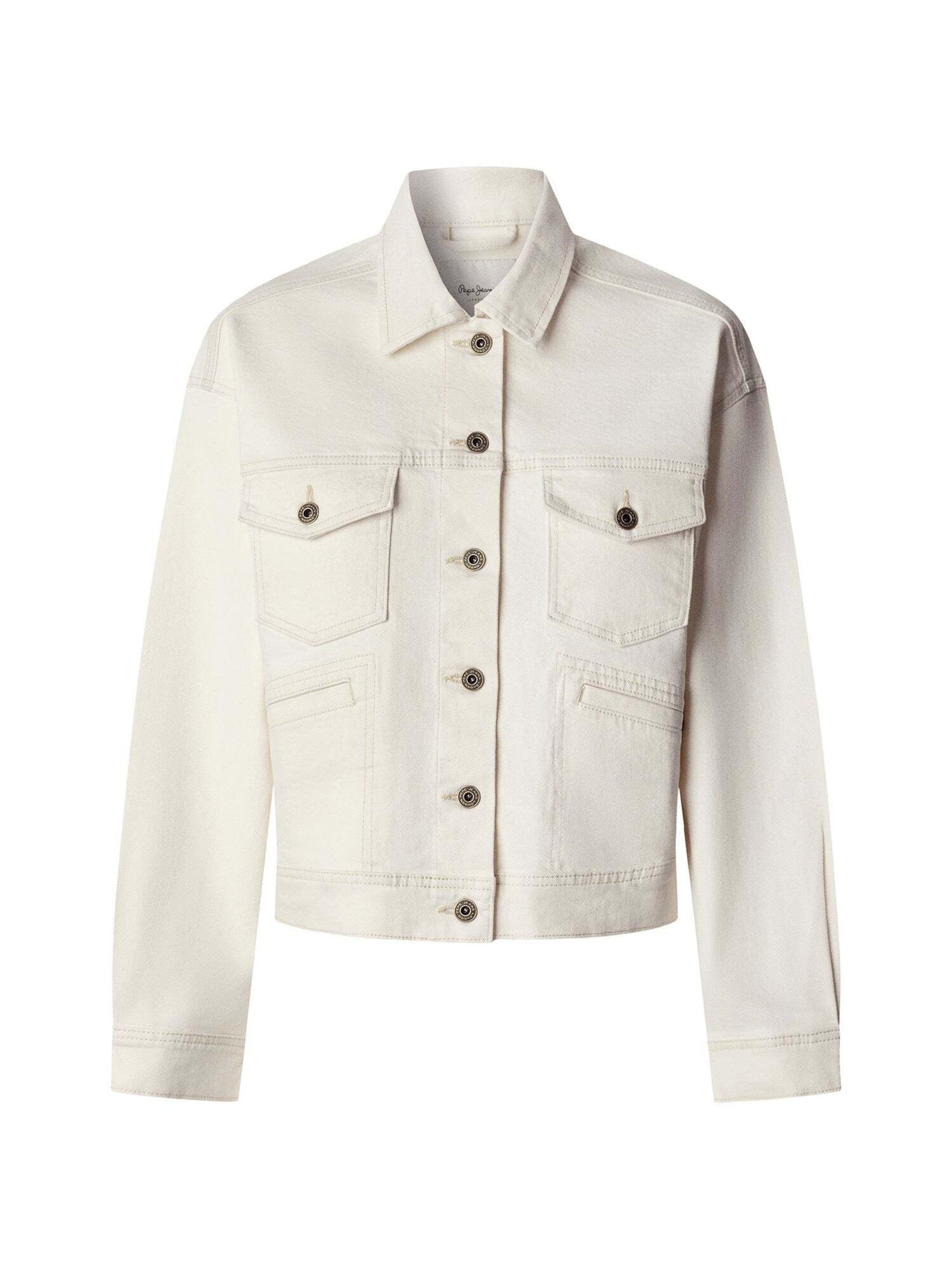 Pepe Jeans Tussenjas in Wit: voorkant