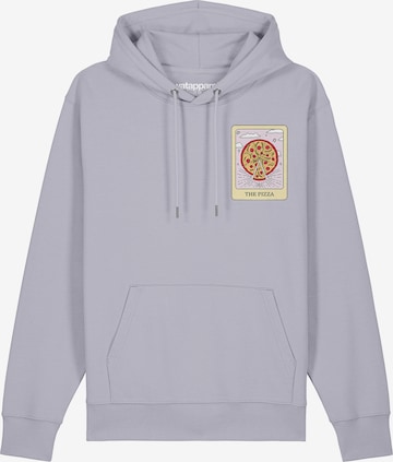 Felpa ' Tarot The Pizza ' di Watapparel in lilla: frontale