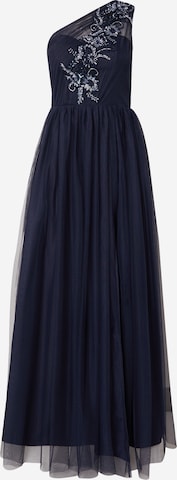 Maya Deluxe Evening Dress in Blue: front