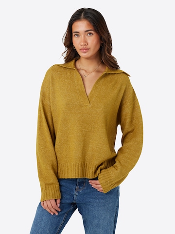 Sweat-shirt BRAVE SOUL en jaune : devant