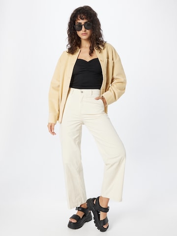 LMTD Loose fit Trousers with creases in Beige