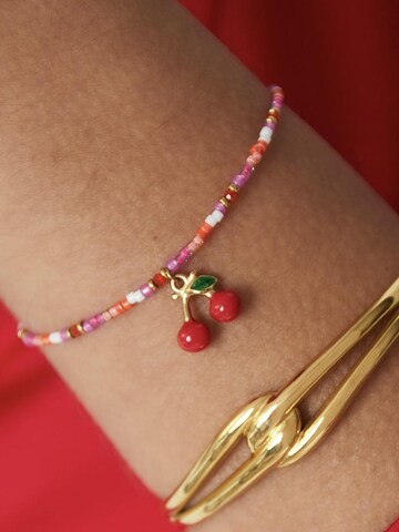 Cala Rose Bracelet 'CHERRY BEADS' in Red