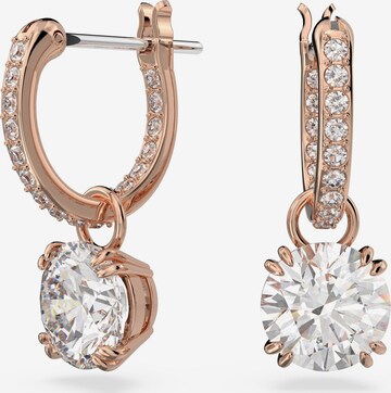 Boucles d'oreilles Swarovski en or : devant