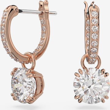 Boucles d'oreilles Swarovski en or : devant