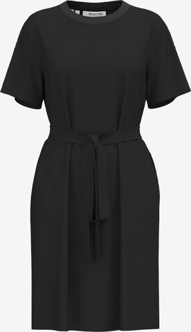 Robe 'ESSENTIAL' SELECTED FEMME en noir : devant