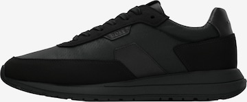 BOSS Matalavartiset tennarit 'Vinston' värissä musta: etupuoli