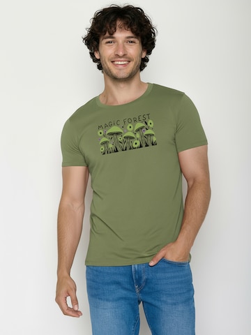 GREENBOMB Shirt ' Guide Magic Forest ' in Green: front