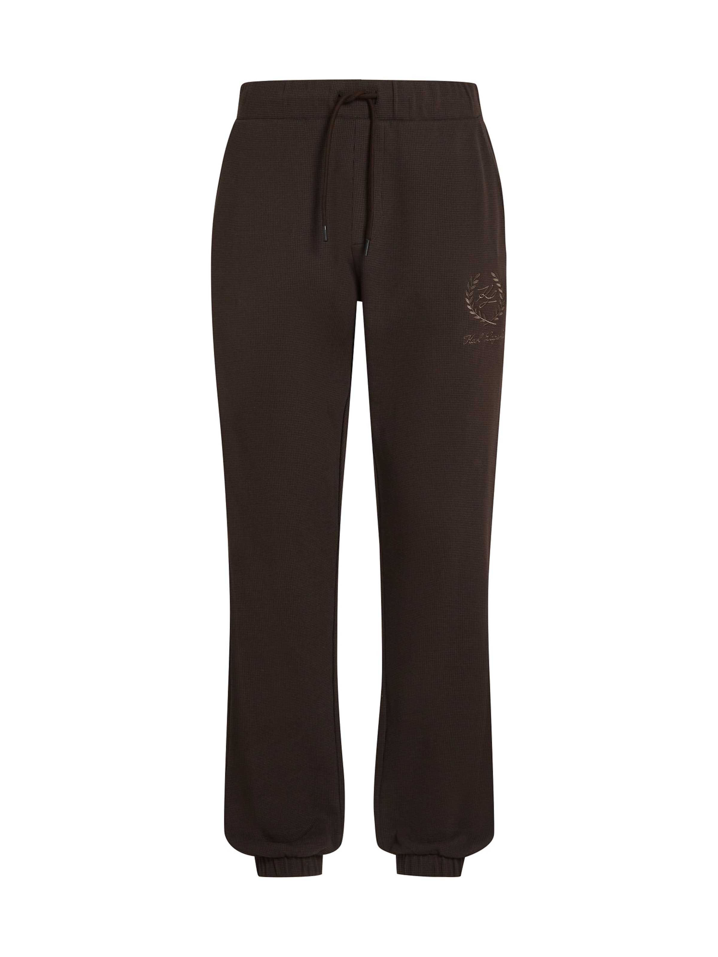 Karl Lagerfeld Tapered Παντελόνι σε καφέ: μπροστά