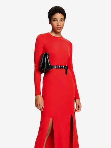 ESPRIT Knitted dress in Red