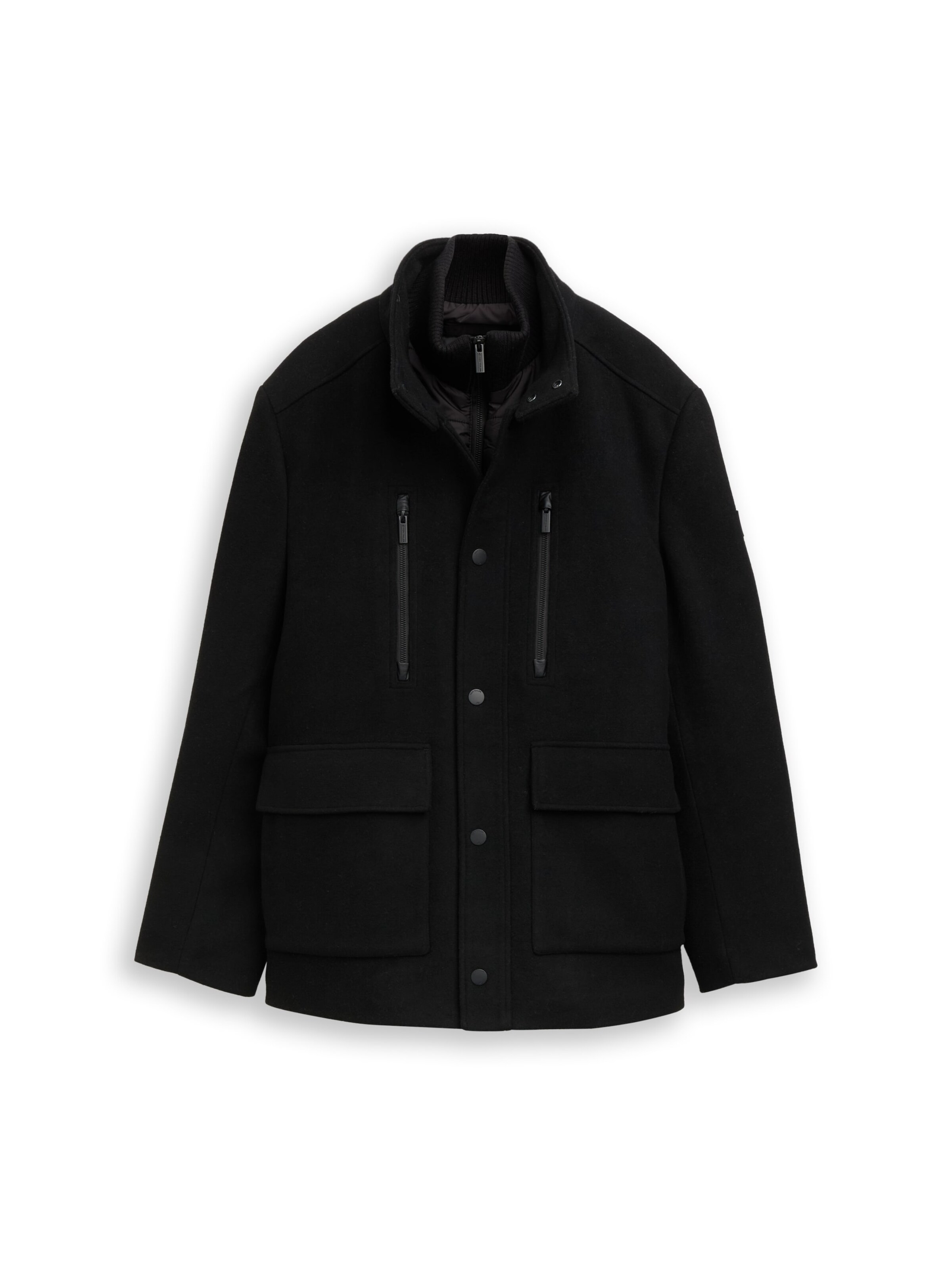 Veste mi-saison TOM TAILOR en noir : devant
