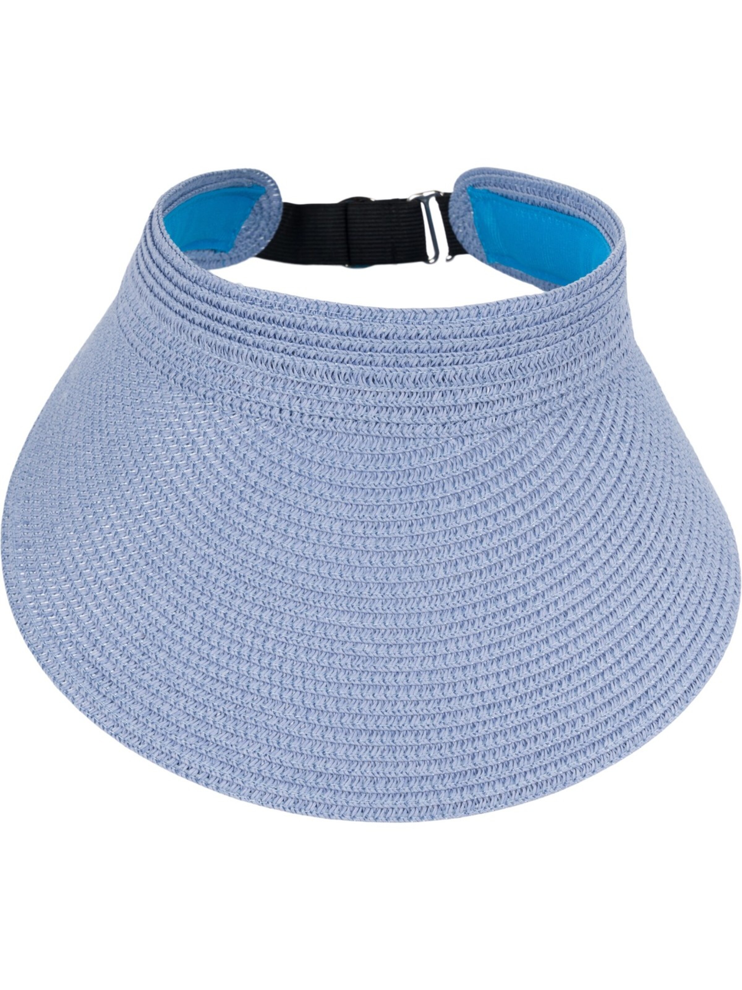 styleBREAKER Cap 'Papierstroh Visor Cap Einfarbig'‌‌‌‌‌‌ in Blau