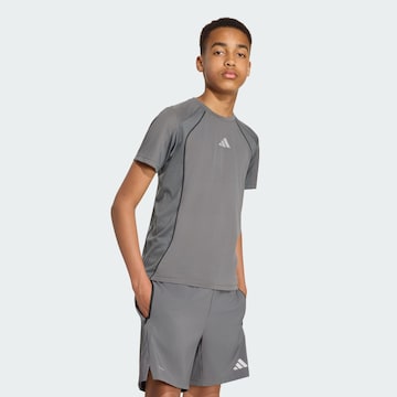 ADIDAS SPORTSWEAR - Camisa funcionais 'Tech Apparel' em cinzento: frente