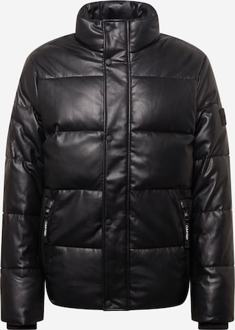 Veste mi-saison Calvin Klein en noir : devant