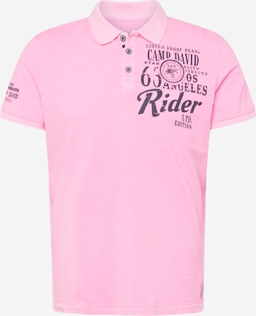 T-Shirt CAMP DAVID en rose : devant